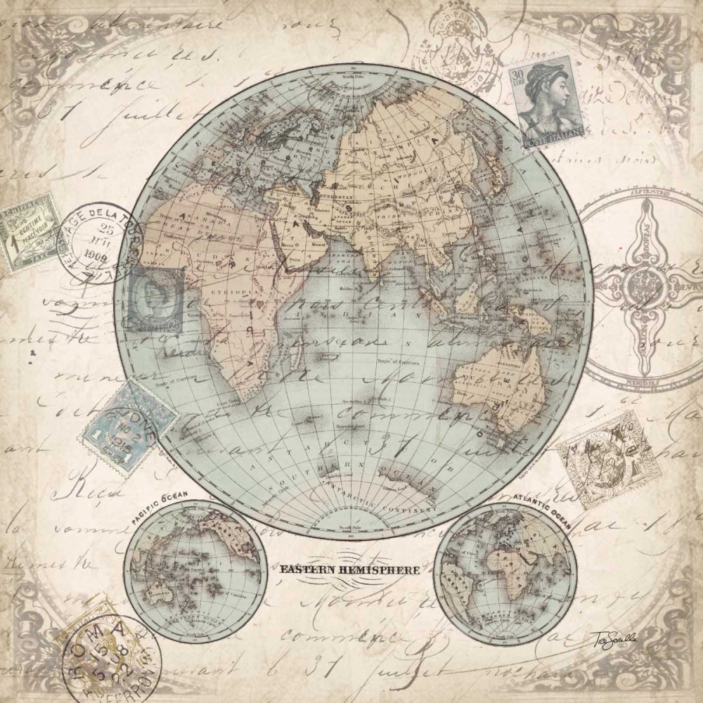World Hemispheres I art print by Tre Sorelle Studios for $57.95 CAD