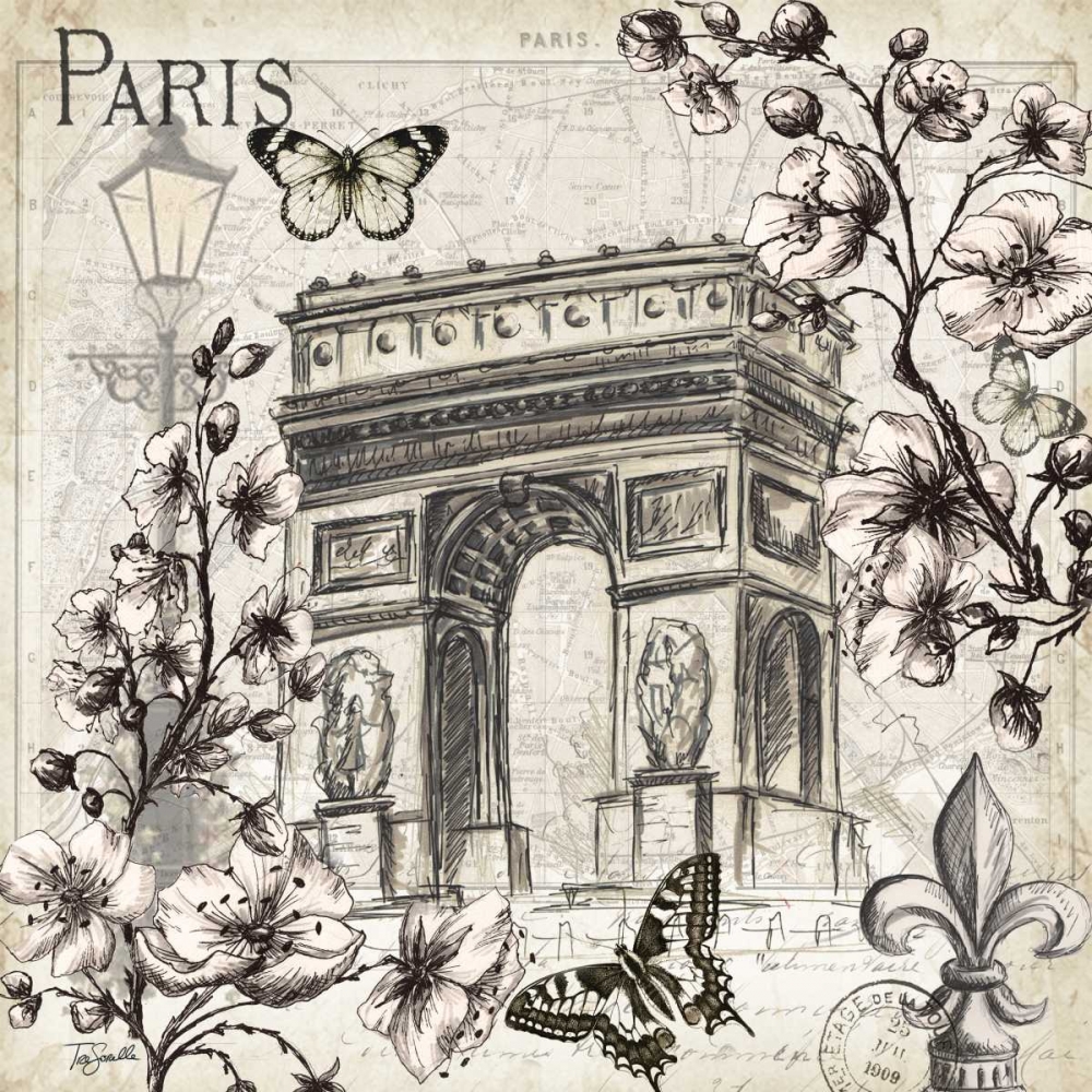 Paris in Bloom II art print by Tre Sorelle Studios for $57.95 CAD