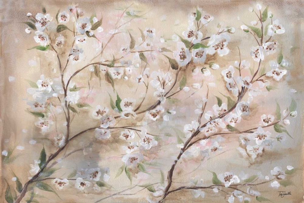 Cherry Blossoms Taupe Landscape art print by Tre Sorelle Studios for $57.95 CAD
