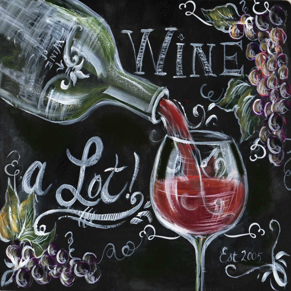 Chalkboard Wine I art print by Tre Sorelle Studios for $57.95 CAD
