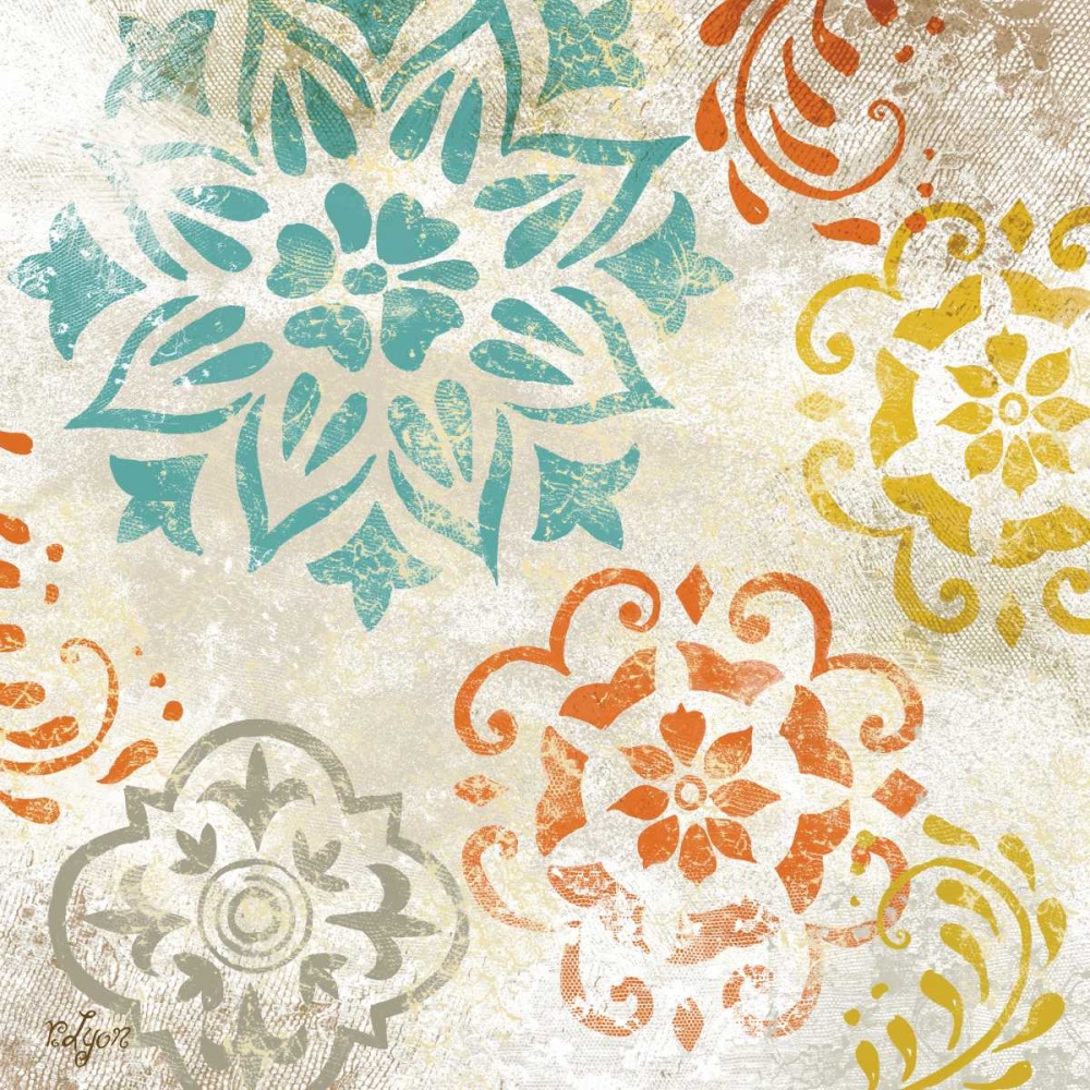Colorful Medallions I art print by Rebecca Lyon for $57.95 CAD