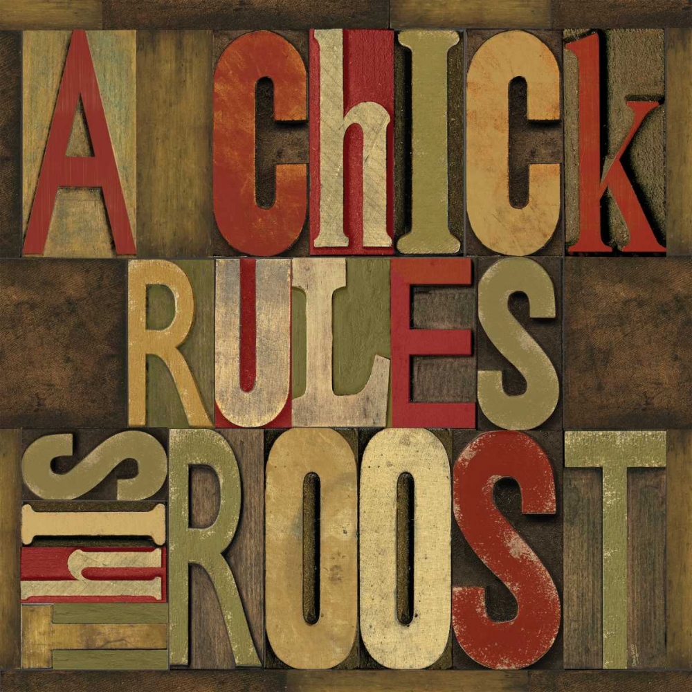 Printers Block Rules This Roost I art print by Tara Reed for $57.95 CAD