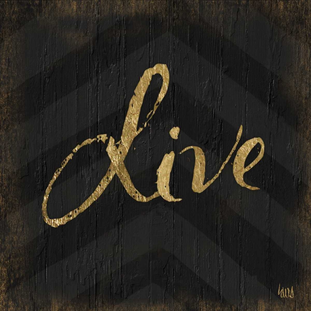 Chevron Sentiments Gold Heart Trio I art print by h.artworks for $57.95 CAD