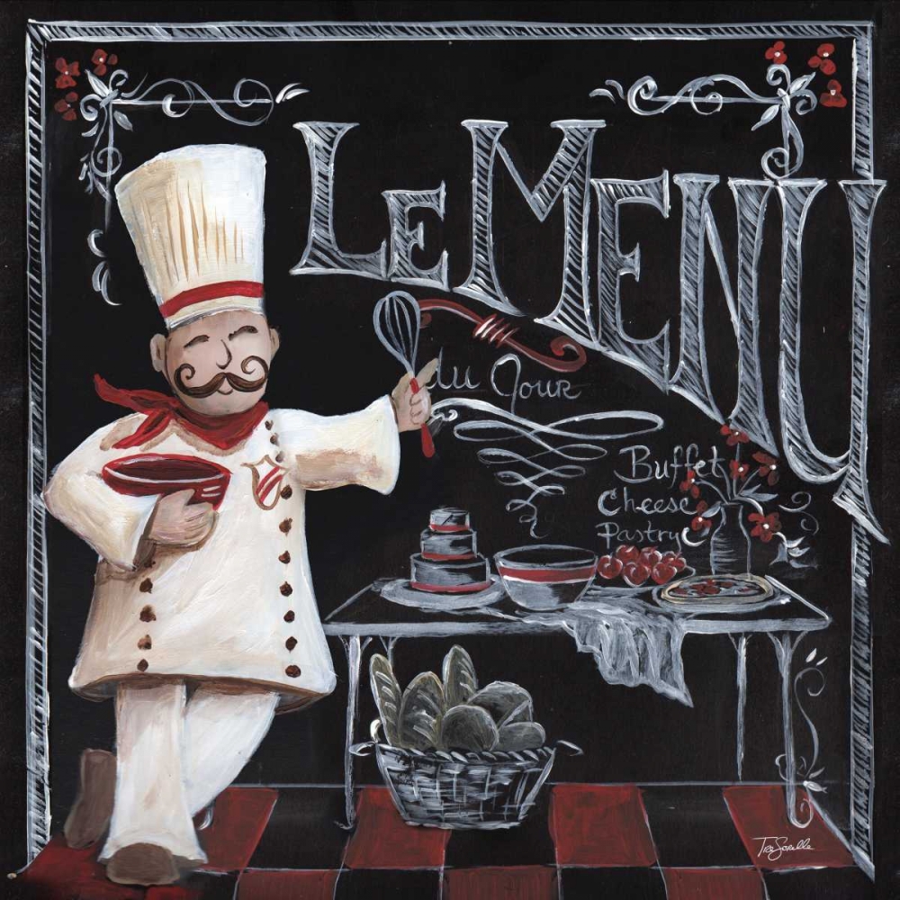 Chalkboard Chefs I art print by Tre Sorelle Studios for $57.95 CAD