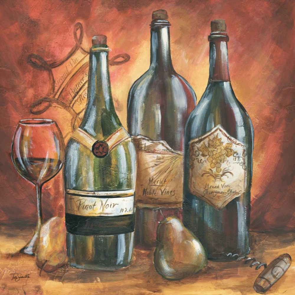Red and Gold Wine I art print by Tre Sorelle Studios for $57.95 CAD