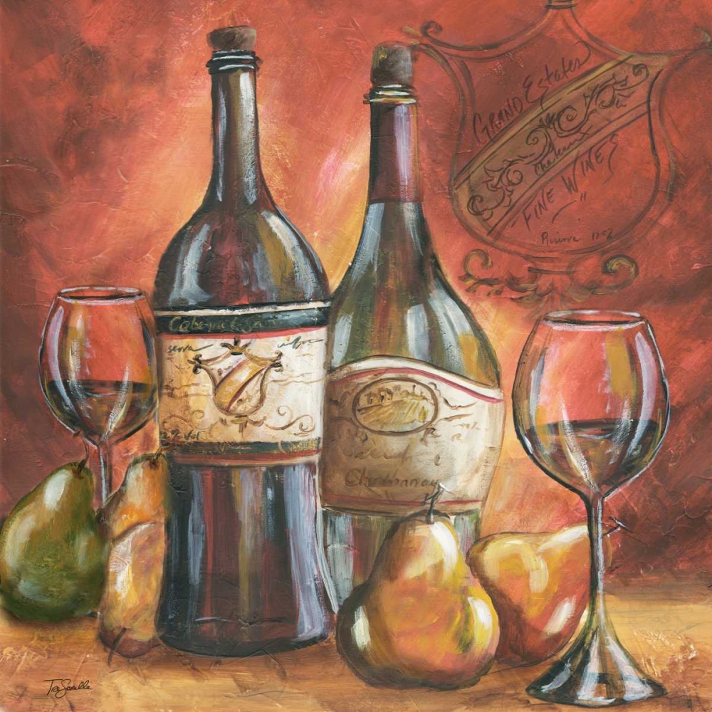 Red and Gold Wine II art print by Tre Sorelle Studios for $57.95 CAD