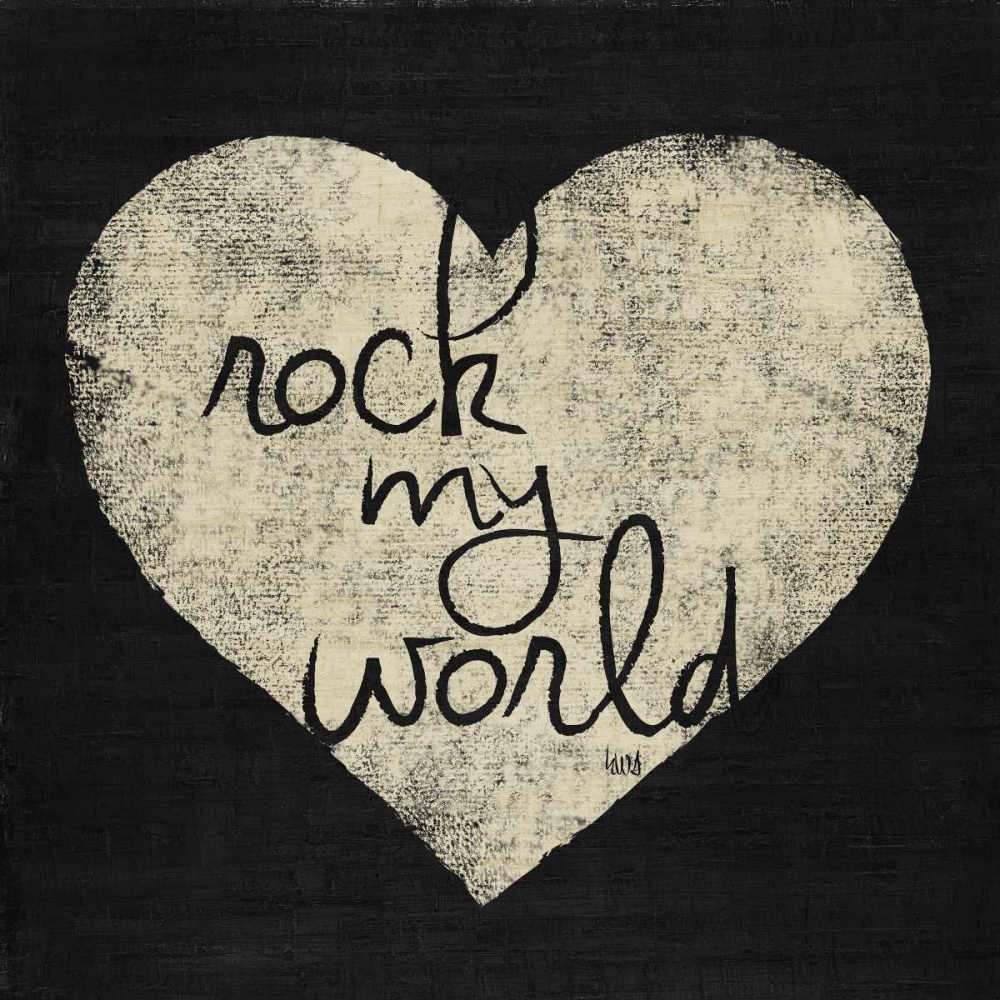 Graffiti Heart Black and Cream I art print by h.artworks for $57.95 CAD