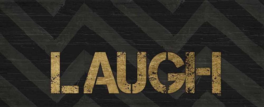 Chevron Sentiments Black and Gold Panel II art print by h.artworks for $57.95 CAD