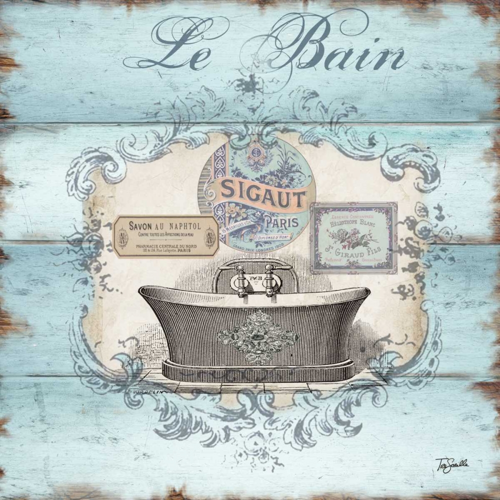Rustic French Bath II art print by Tre Sorelle Studios for $57.95 CAD