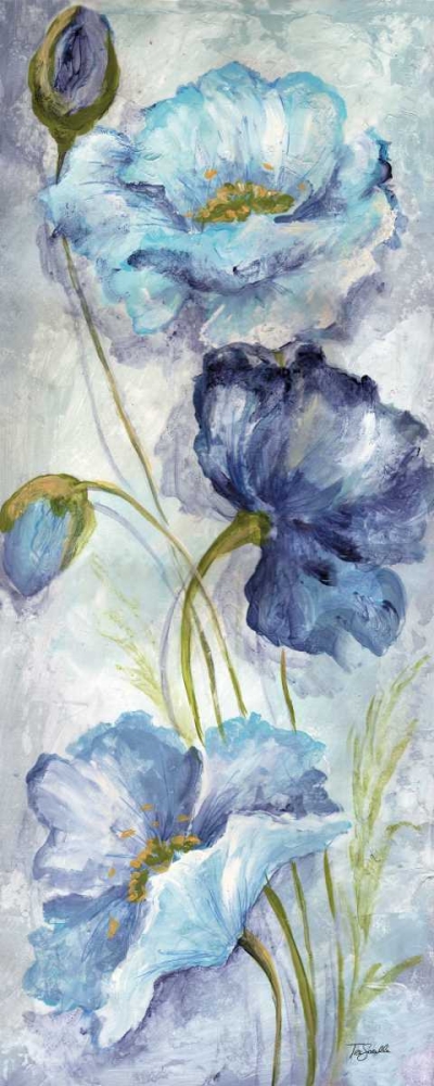 Indigo Poppies II art print by Tre Sorelle Studios for $57.95 CAD