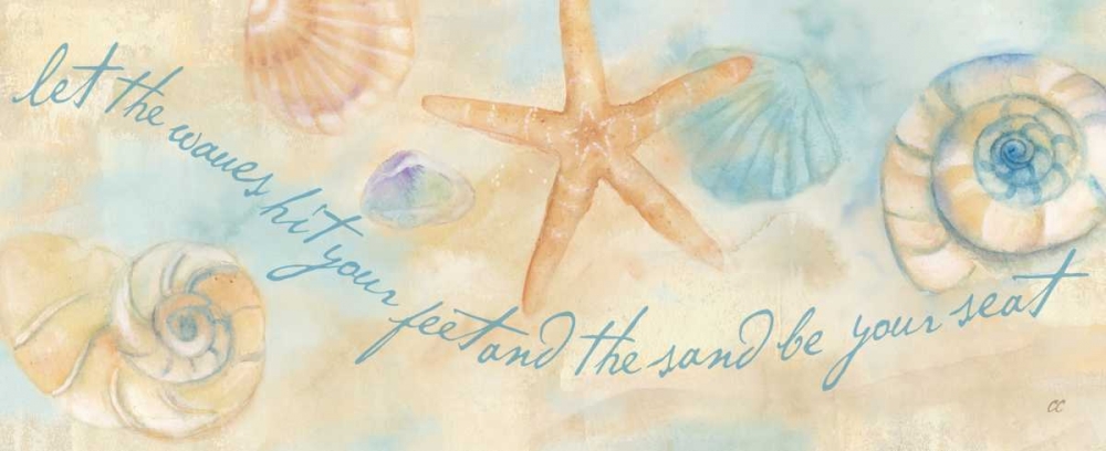 Watercolor Shell Sentiment Panel I art print by Cynthia Coulter for $57.95 CAD