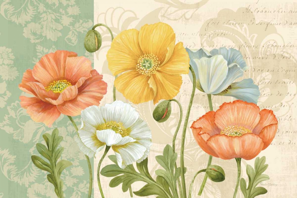 Pastel Poppies Multi Landscape art print by Pamela Gladding for $57.95 CAD
