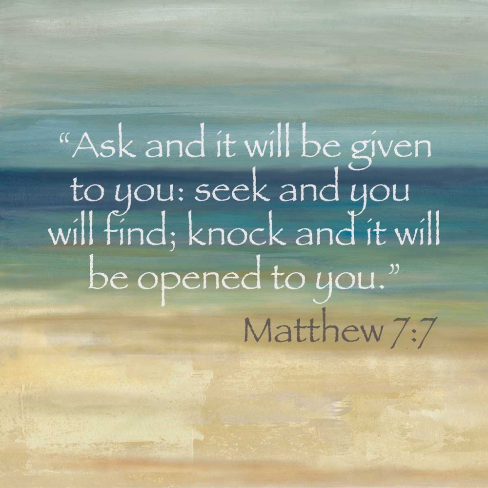 Navy Blue Horizons Scripture II art print by Cynthia Coulter for $57.95 CAD