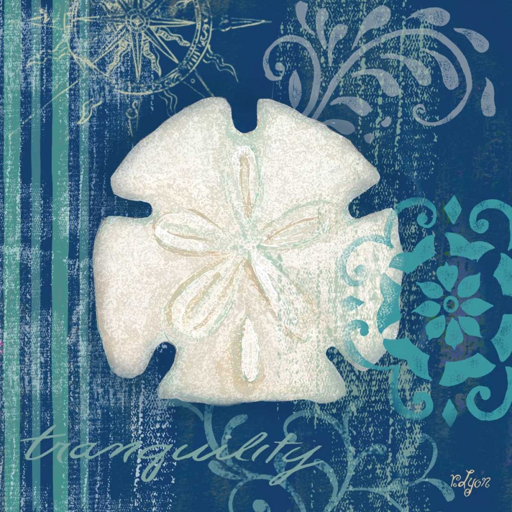Navy Blue Spa Shells II art print by Rebecca Lyon for $57.95 CAD