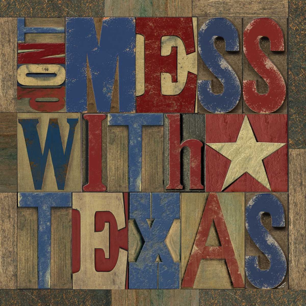 Texas Printer Block I art print by Tara Reed for $57.95 CAD