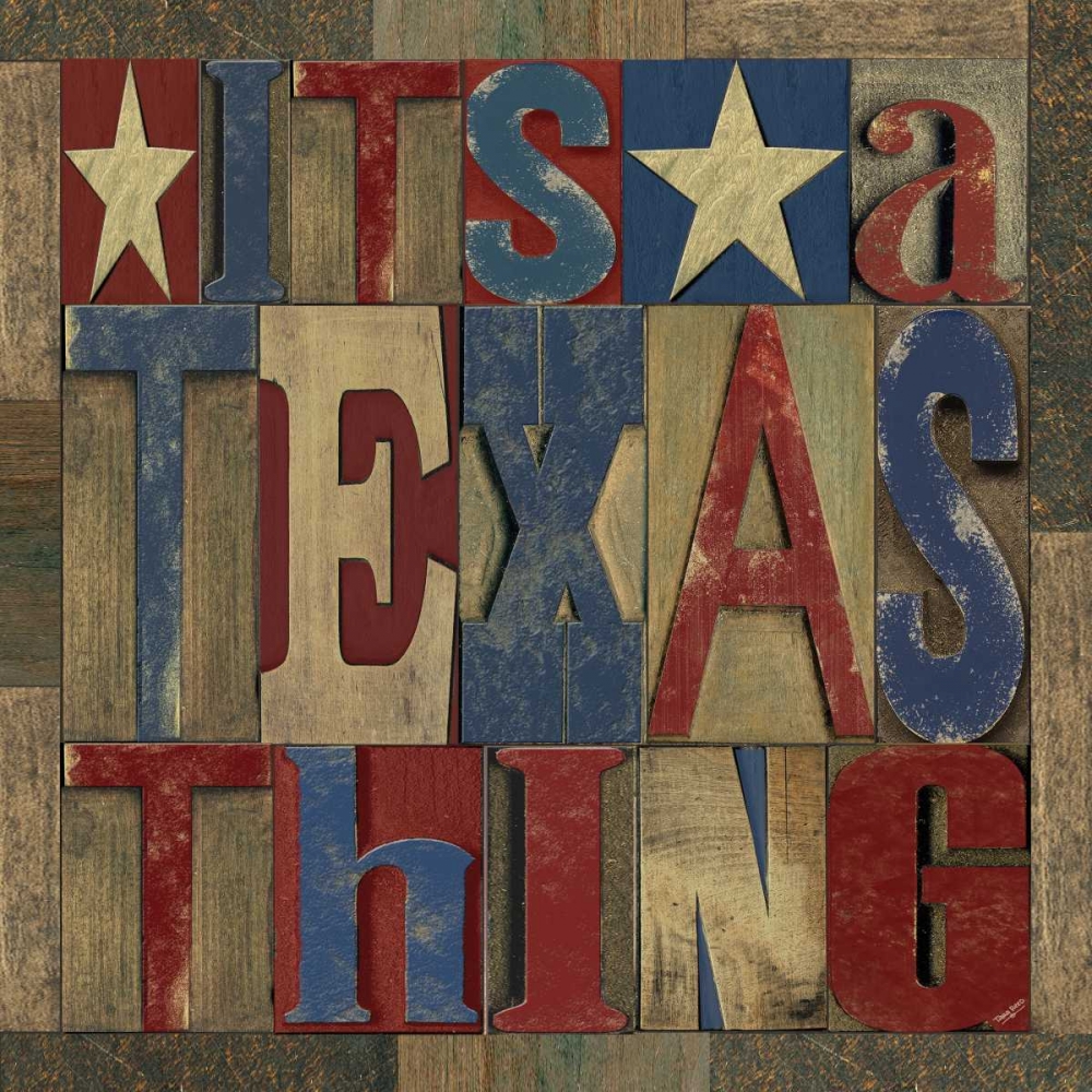 Texas Printer Block III art print by Tara Reed for $57.95 CAD