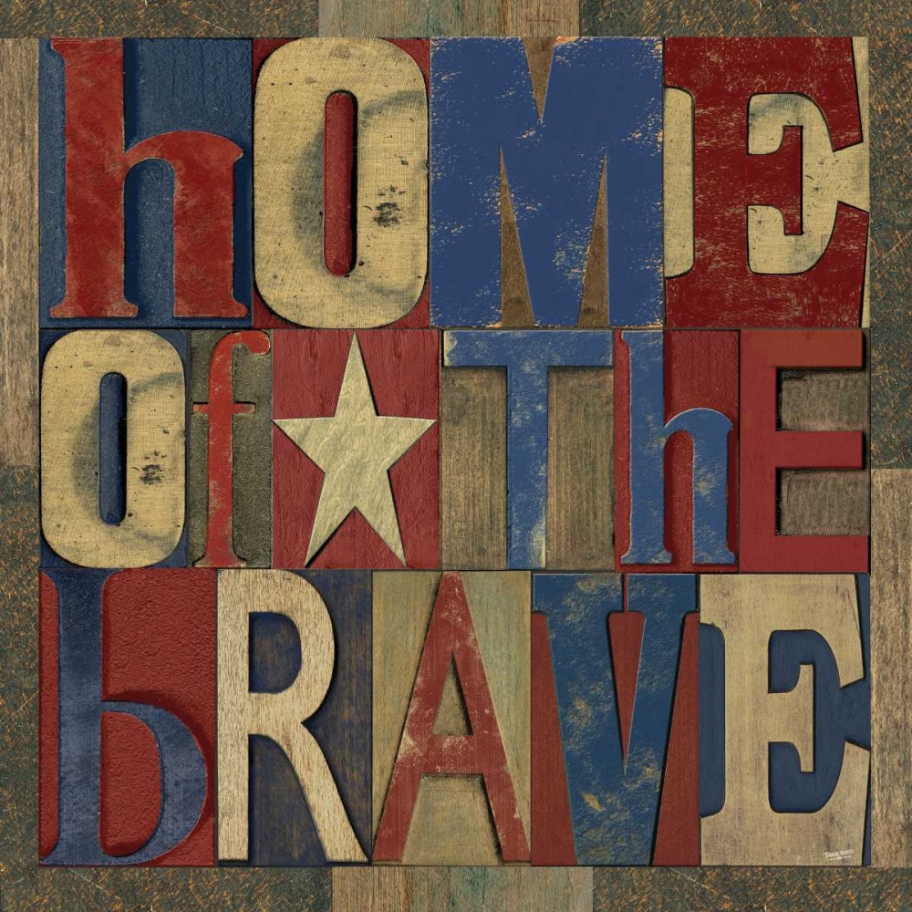 Patriotic Printer Block I art print by Tara Reed for $57.95 CAD