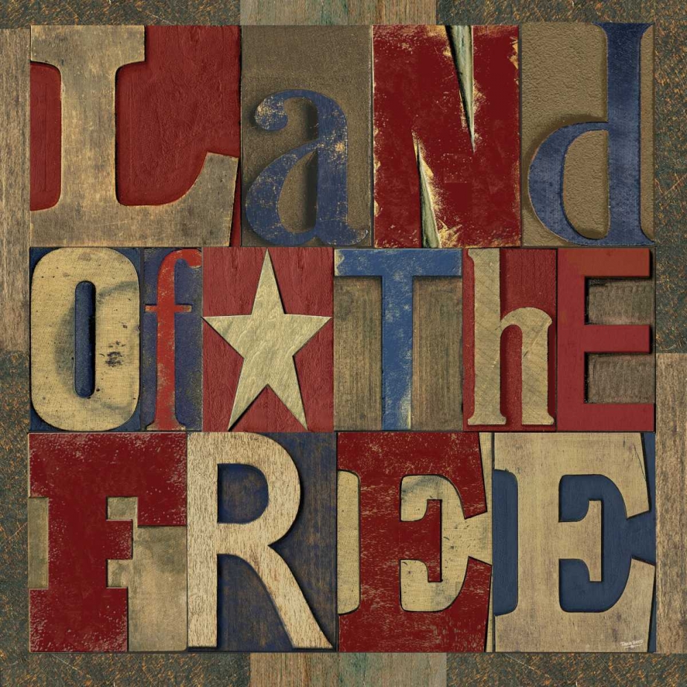 Patriotic Printer Block II art print by Tara Reed for $57.95 CAD