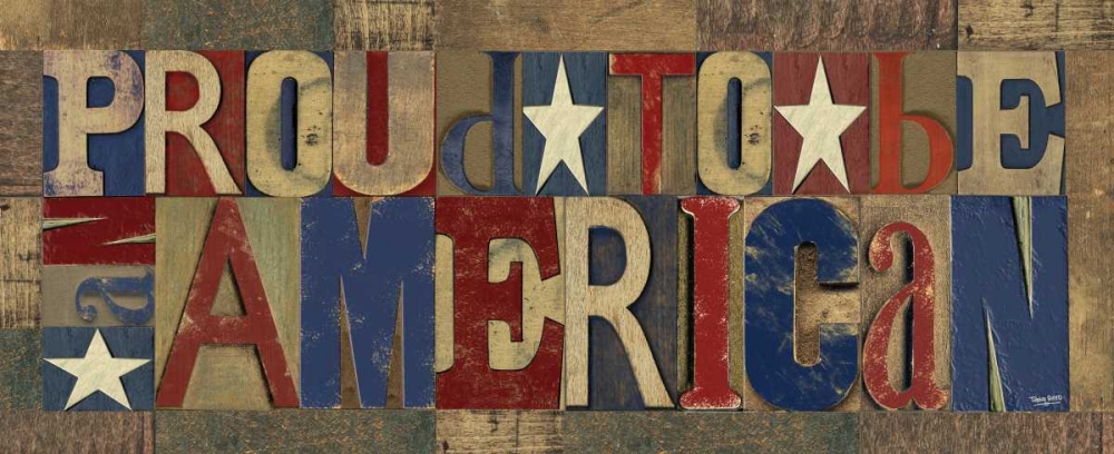 Patriotic Printer Block Panel II art print by Tara Reed for $57.95 CAD