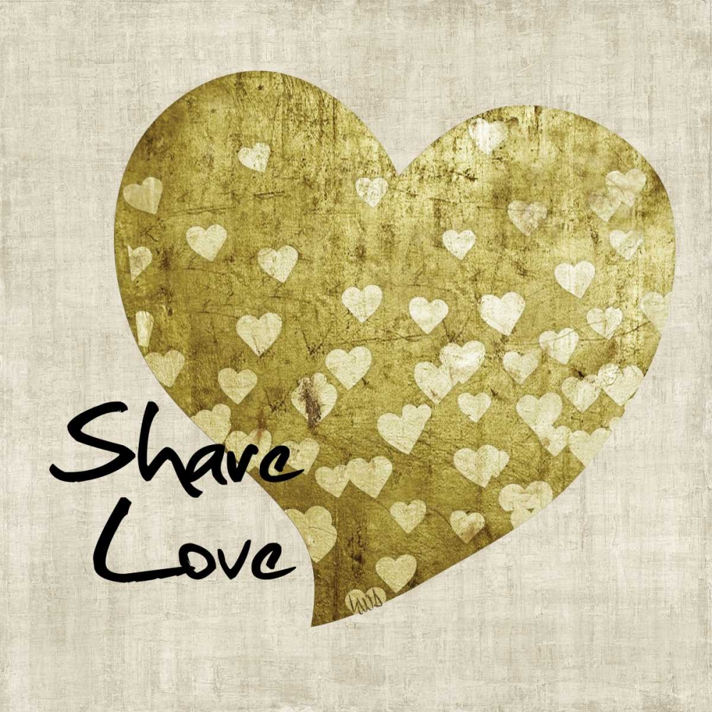 Heart of Gold I art print by h.artworks for $57.95 CAD
