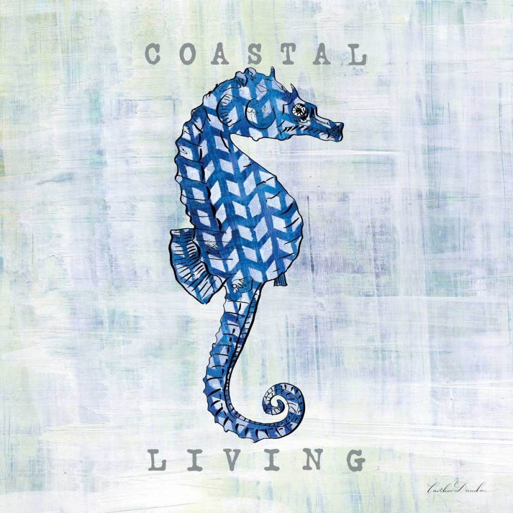 Indigo Sea Creatures I art print by Caitlin Dundon for $57.95 CAD