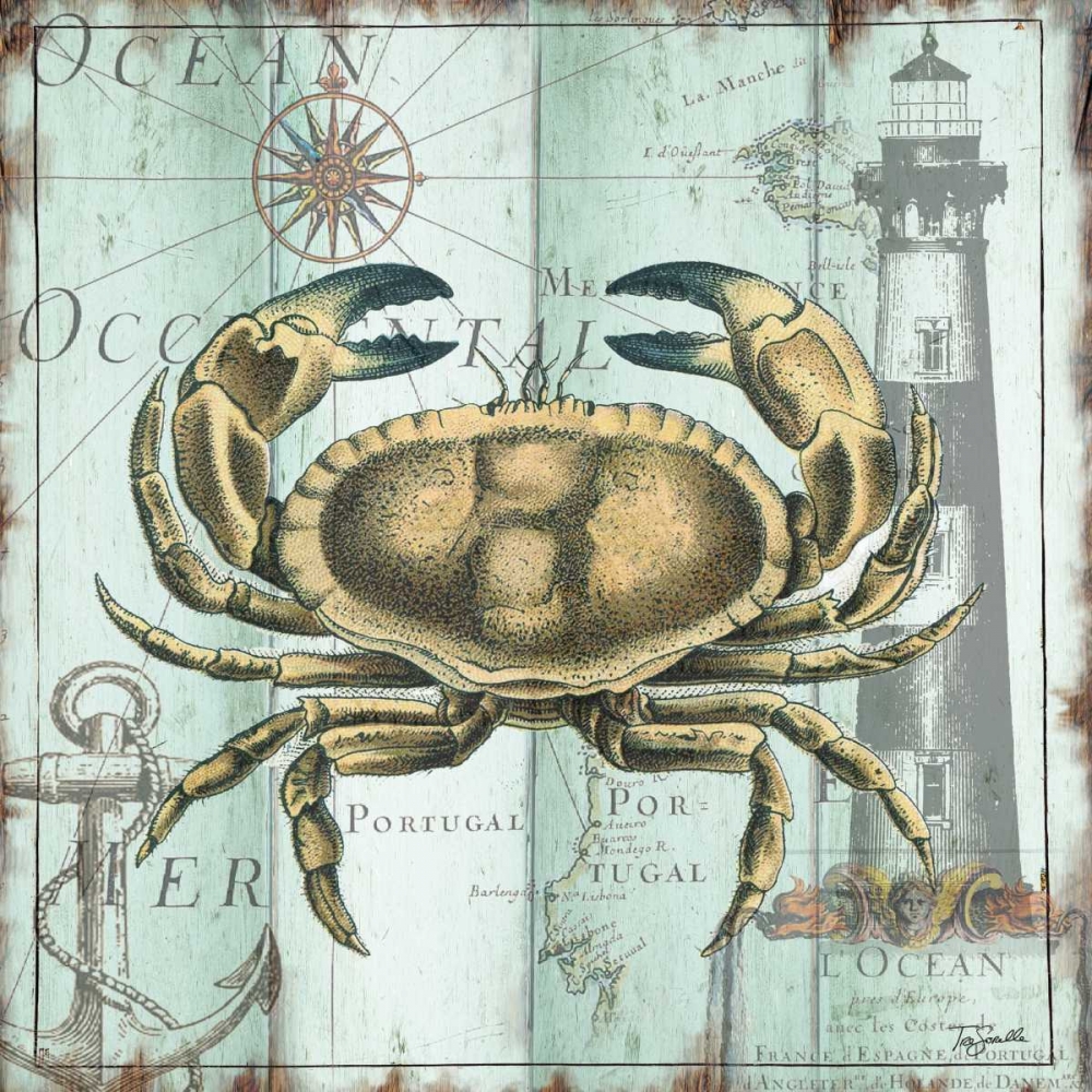 Antique La Mer II art print by Tre Sorelle Studios for $57.95 CAD