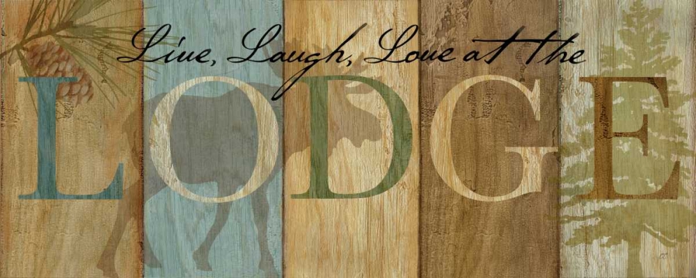 Lodge Living Sign I art print by Cynthia Coulter for $57.95 CAD