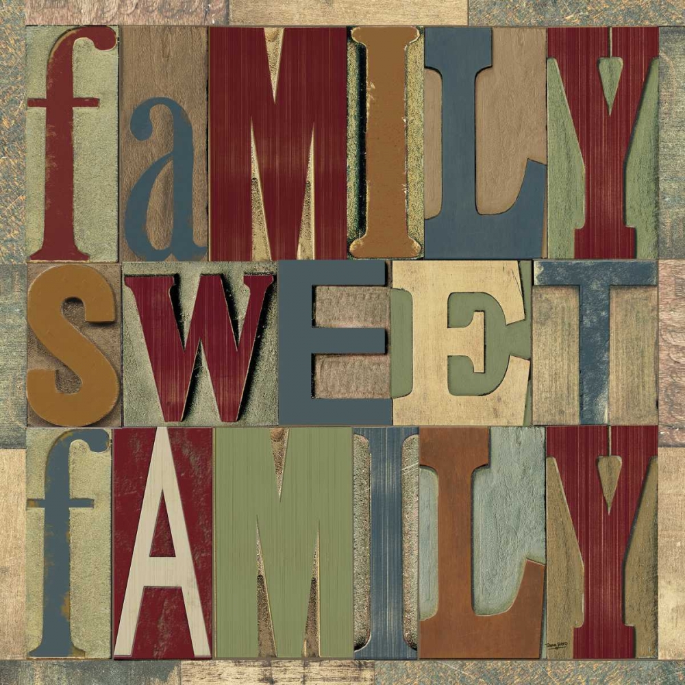 Family Printer Block Sentiments I art print by Tara Reed for $57.95 CAD