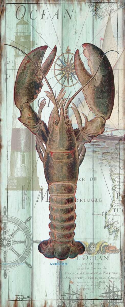 Antique La Mer Sea Creature Panel I art print by Tre Sorelle Studios for $57.95 CAD
