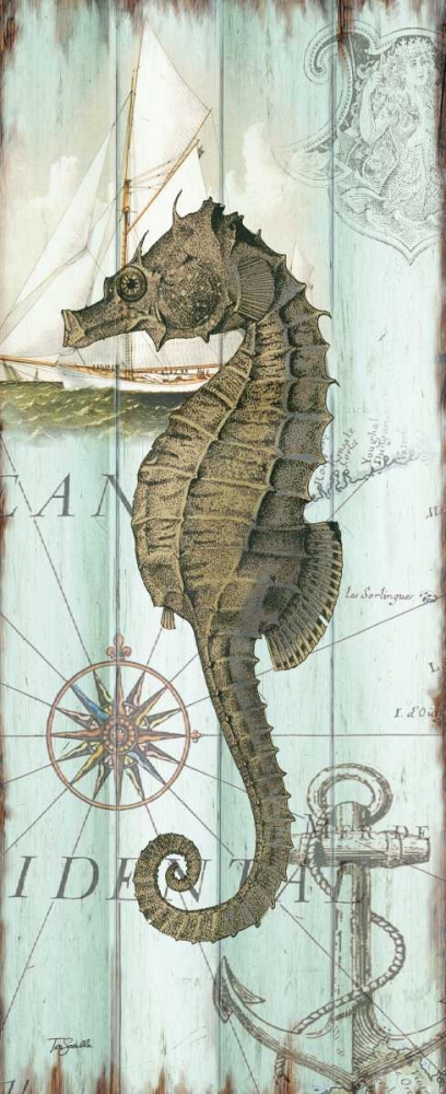 Antique La Mer Sea Creature Panel II art print by Tre Sorelle Studios for $57.95 CAD