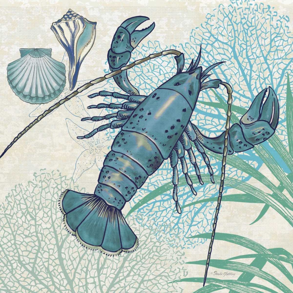 Oceana Indigo Sea Life I art print by Pamela Gladding for $57.95 CAD
