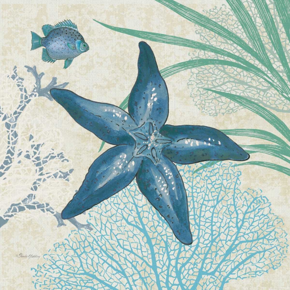 Oceana Indigo Shells IV art print by Pamela Gladding for $57.95 CAD