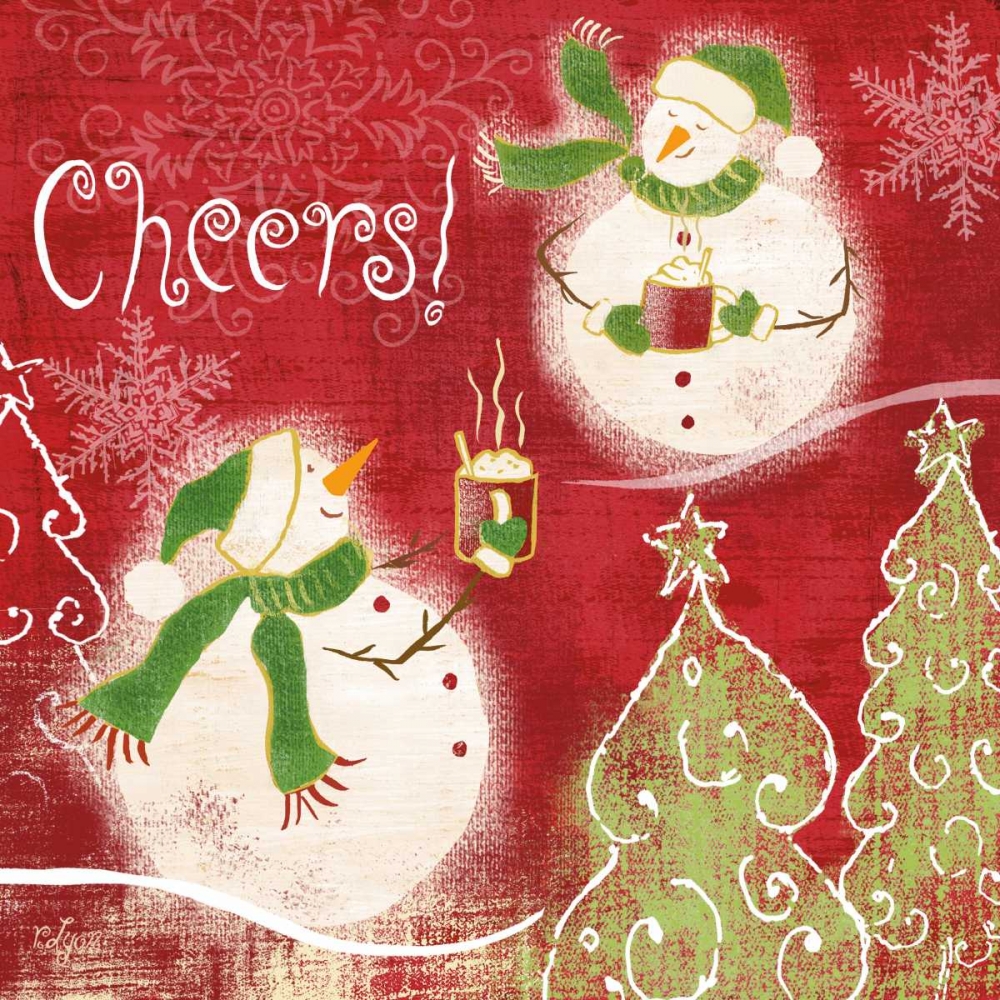 Bright Snowmen I art print by Rebecca Lyon for $57.95 CAD