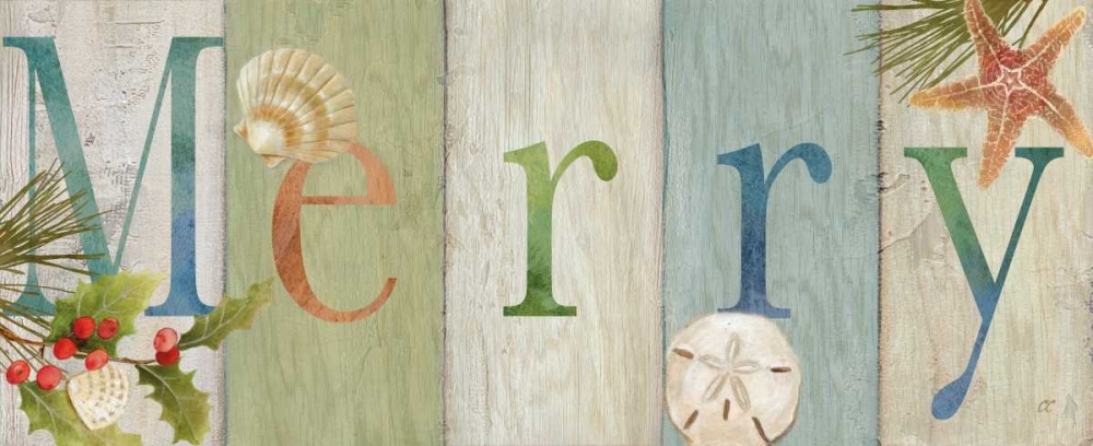 Merry Coastal Sign I art print by Cynthia Coulter for $57.95 CAD