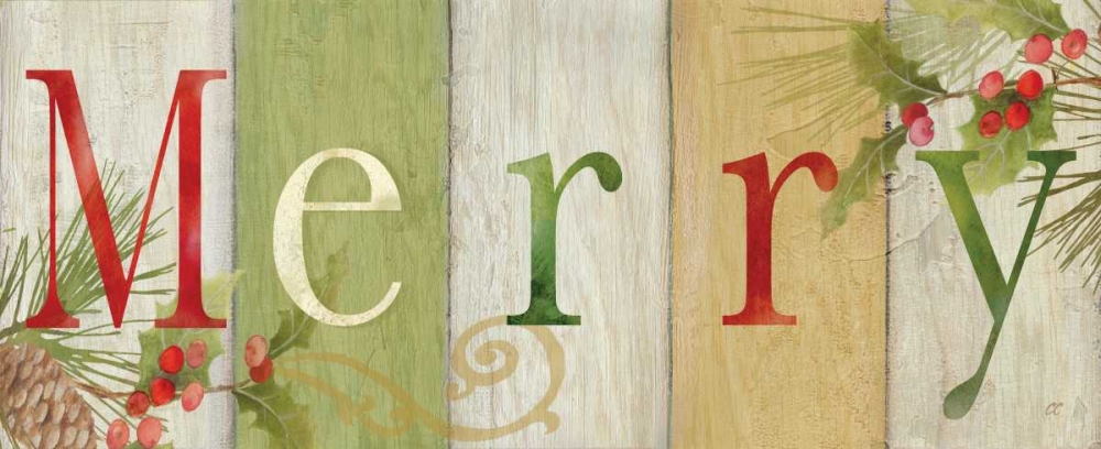 Merry Rustic Sign I art print by Cynthia Coulter for $57.95 CAD