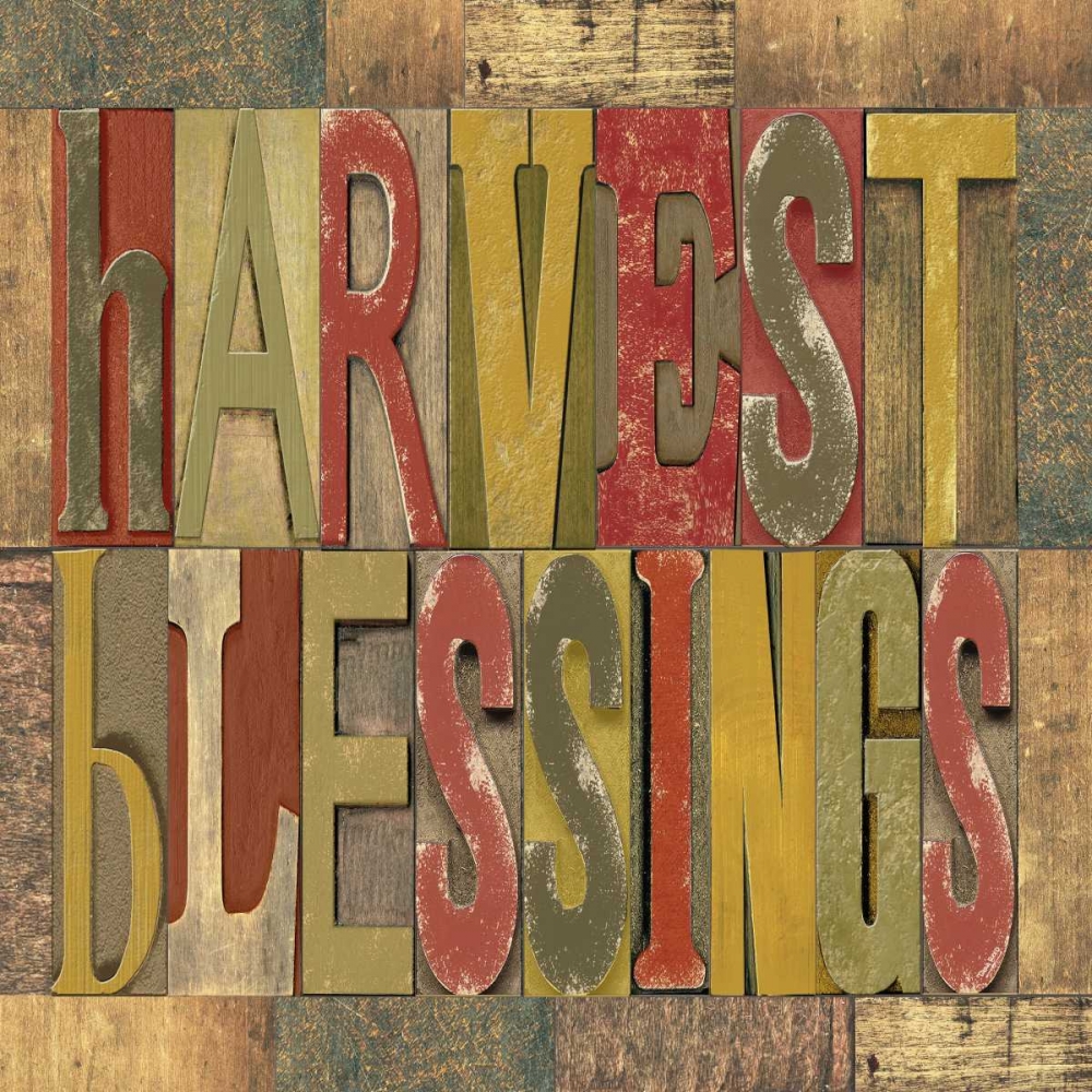 Harvest Blessings Printer Block art print by Tara Reed for $57.95 CAD