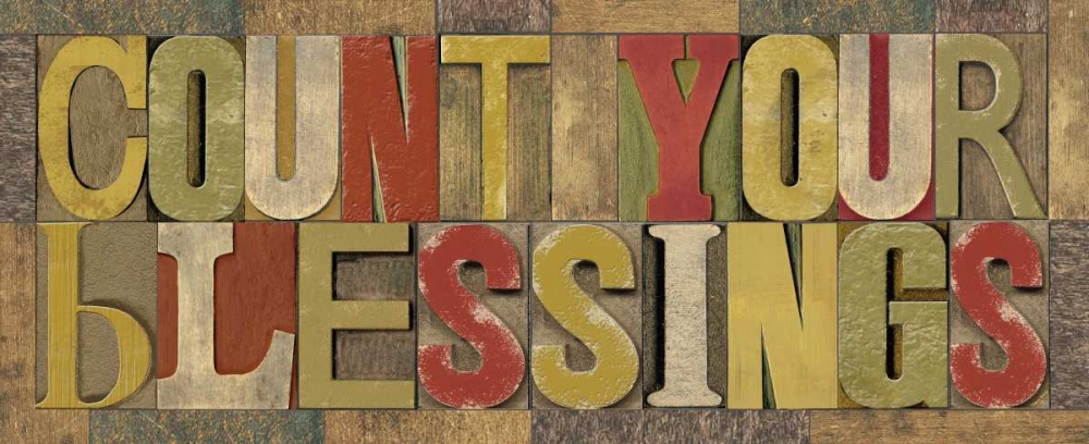 Count Your Blessings Printer Block Panel art print by Tara Reed for $57.95 CAD