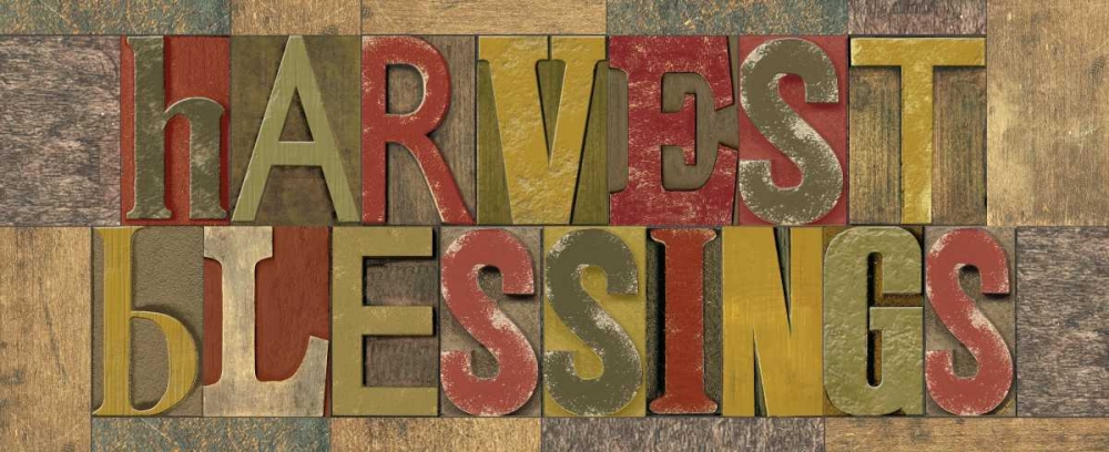 Harvest Blessings Printer Block Panel art print by Tara Reed for $57.95 CAD