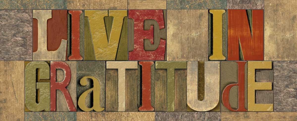 Live in Gratitude Printer Block Panel art print by Tara Reed for $57.95 CAD