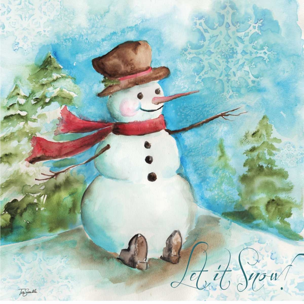 Watercolor Snowmen I art print by Tre Sorelle Studios for $57.95 CAD