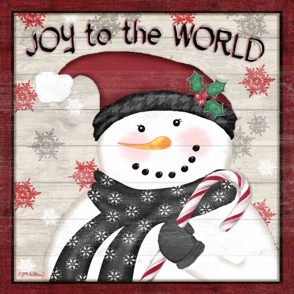 Rustic Snowmen I art print by Jen Killeen for $57.95 CAD