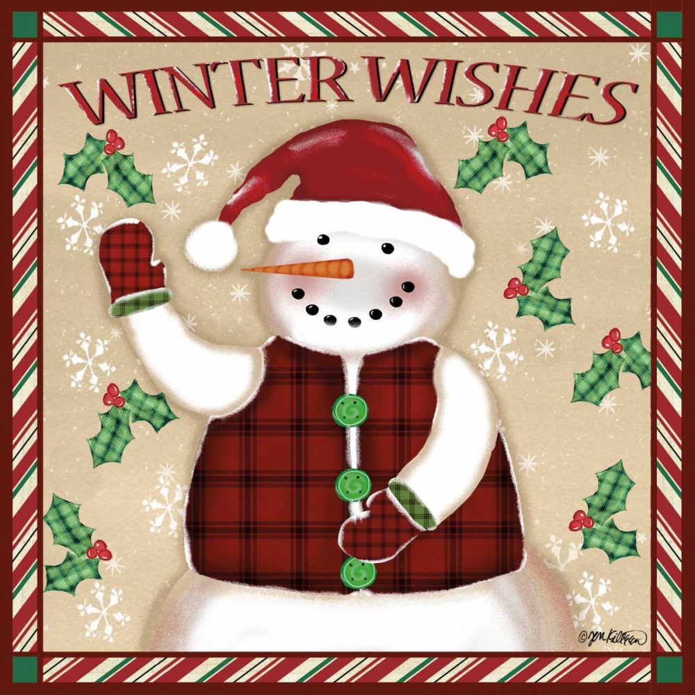 Seasons Greetings Snowmen II art print by Jen Killeen for $57.95 CAD
