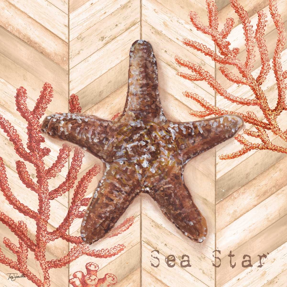 Chevron Shells Coral III art print by Tre Sorelle Studios for $57.95 CAD