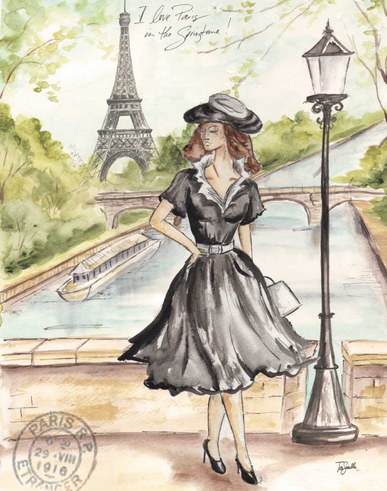 Springtime Paris Fashion I art print by Tre Sorelle Studios for $57.95 CAD