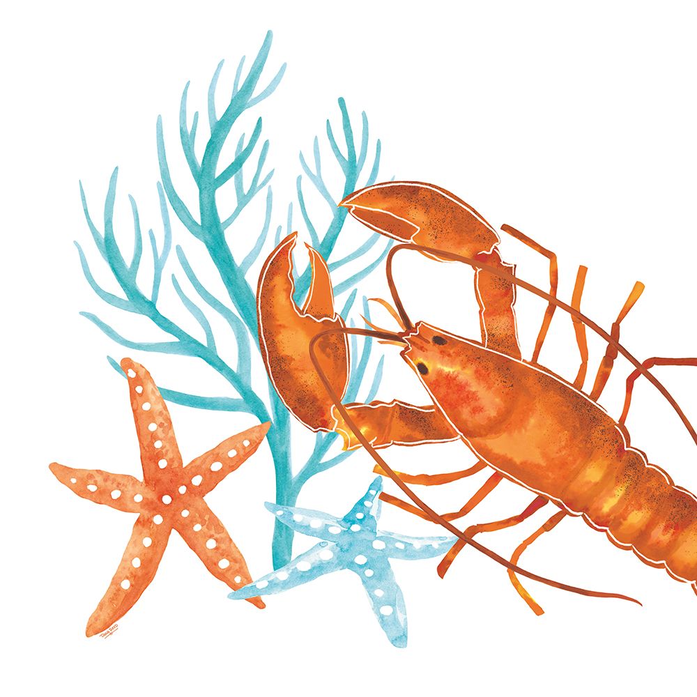 Coral Aqua X art print by Tara Reed for $57.95 CAD