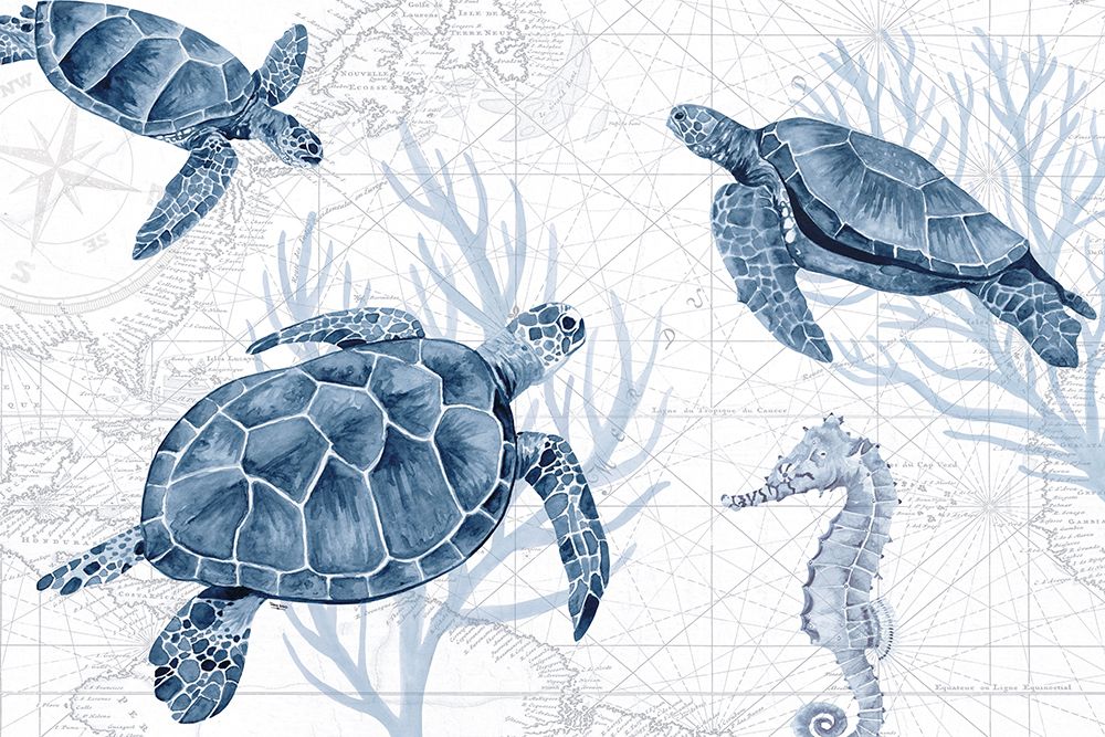 Deep Blue Sea II on White art print by Tara Reed for $57.95 CAD
