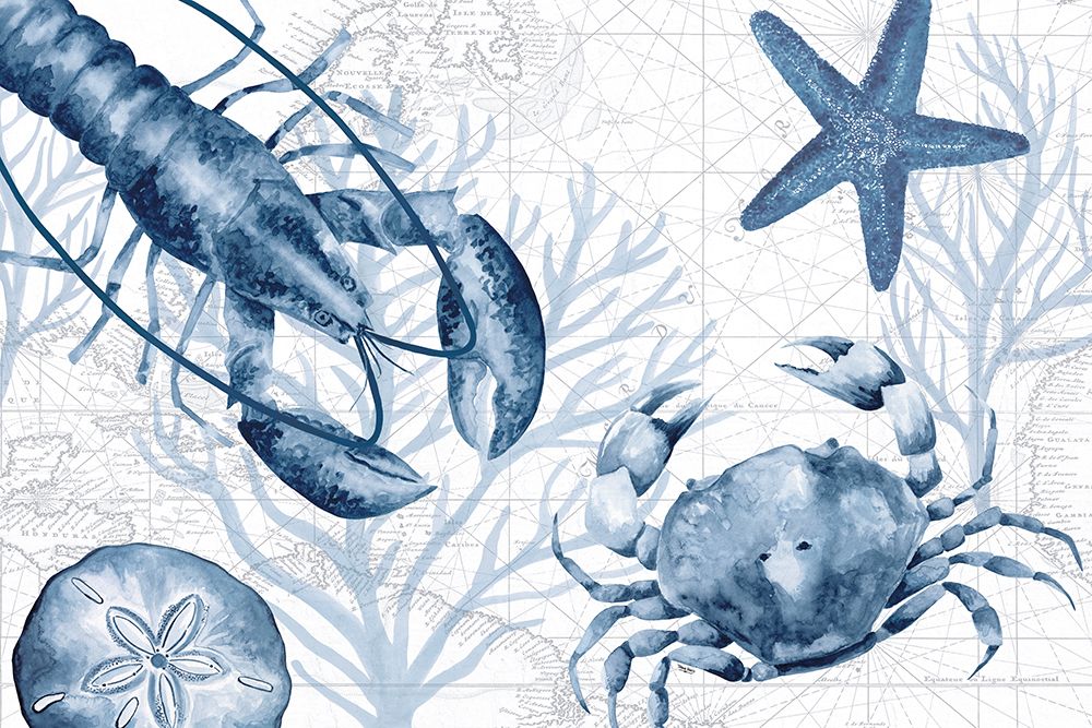 Deep Blue Sea III on White art print by Tara Reed for $57.95 CAD