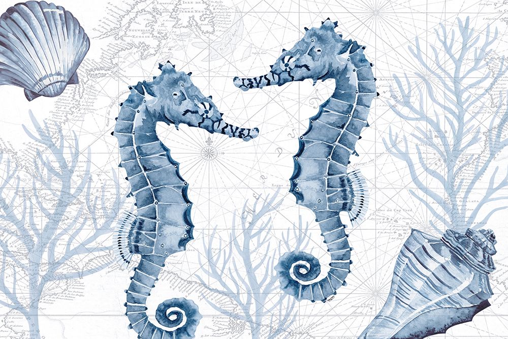 Deep  Blue Sea IV on White art print by Tara Reed for $57.95 CAD