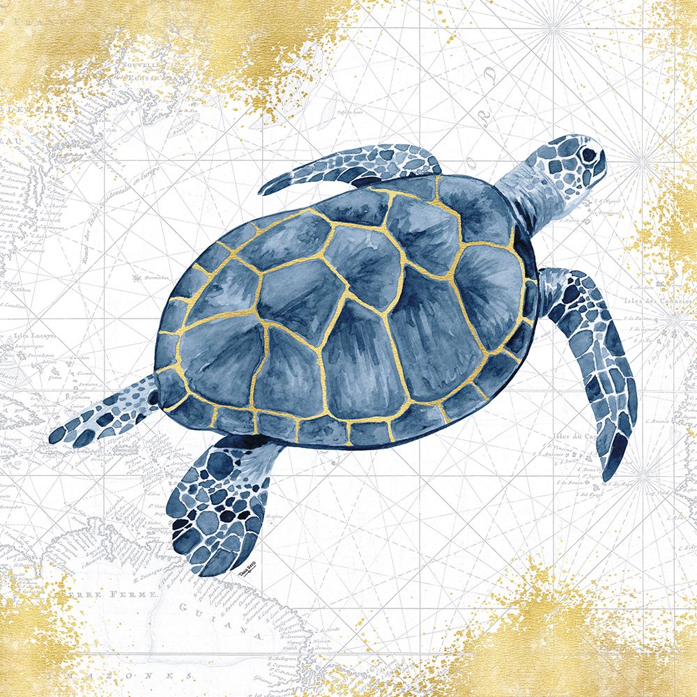 Deep  Blue Sea VII White Gold art print by Tara Reed for $57.95 CAD