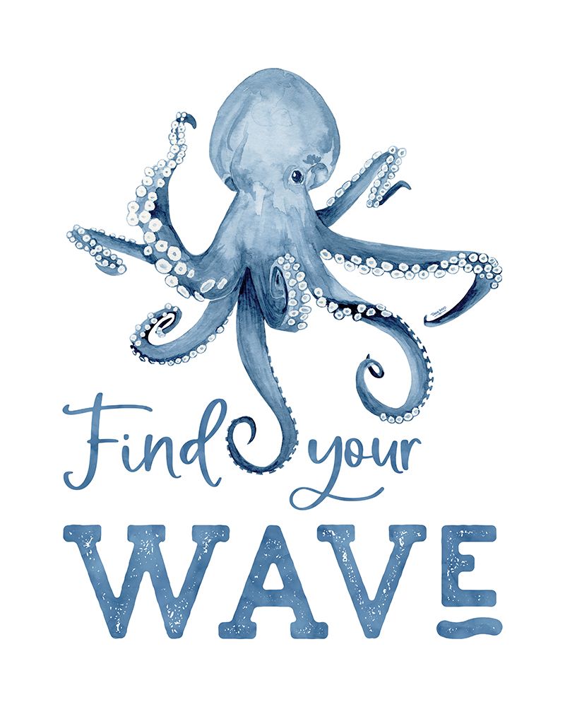 Deep  Blue Sea IX on White art print by Tara Reed for $57.95 CAD